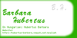 barbara hubertus business card